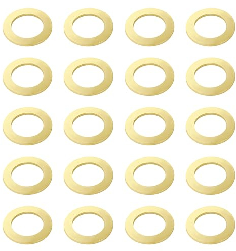 YIXISI 20 Pièces M10x16x1 mm Rondelle Plate, Rondelles Plates en Laiton, Rondelles Metal, pour Vis et Boulons Filetés