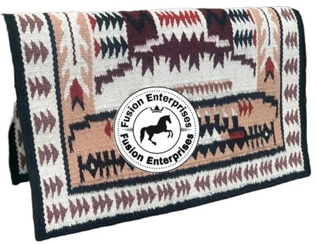 EQUIEMPRESS Sattelunterlage Western Ranch/Westernsatteldecke aus Neuseelandwolle, Top Wool Pad Sensor Flex (Anpassung möglich) A-109 (34 x 33)