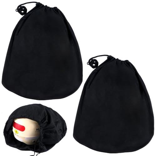 HO-SFSM 2 Piezas Bolsas para Casco de Moto, Bolsa para Casco de Motocicleta con Cordón, para Bicicleta, Esquí, Baloncesto, Fitness, Exterior 47 x 43 cm