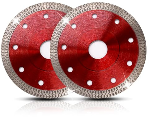 2Pcs Diamond Cutting Discs for Angle Grinder 115mm, Porcelain Cutting Disc, 115mm Diamond Grinding Discs Suitable for Porcelain, Granite, Concrete, Tiles, Bricks & Ceramics