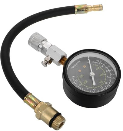 Anneome Kit de Herramientas para Pruebas de Compresión de Motor Medidor de Presión Multifuncional Comprobador de Compresión y Duradero para Cilindros de Vehículos