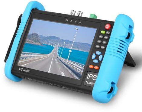 NJJIHUI Tester CCTV, Tester IP CCTV 7 Pollici 4K 8MP Monitor Analogico For Telecamera Test AHD TVI CVI For Cavi Di Rete Con Protezione Sicurezza per fibra ottica, cablaggio(TI-9698PS-CADH)