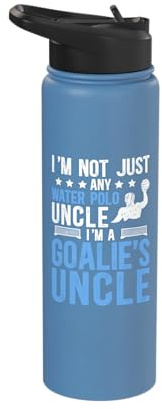 I'm A Water Polo Goalie Uncle Water Polo Goalkeeper Uncle Stainless Steel Insulated Water Bottle