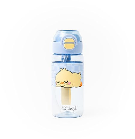 Mr. Wonderful Botella Reutilizable 600 ml – Lazy Pollito – Big Dreams, Tiny Effort – Tritan sin BPA