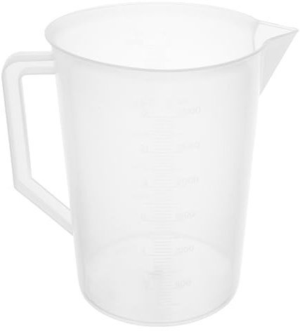ULTECHNOVO Tazza Graduata per Misurazione Olio 3000 Ml in Plastica Resistente Manico Antiscottatura Misurino Domestico Chiaro per Olio Combustibile Accessorio Cucina per Uso Ampio