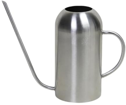 KiBcsLic Annaffiatoio in Acciaio Inox, 1,5 L, Attrezzo da Giardino per Piante da Appartamento, Bonsai