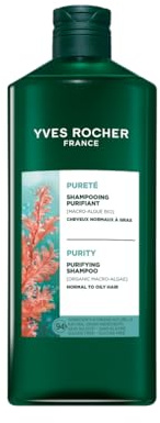 Yves Rocher Detox - Shampoo - 300 ml | Klärendes Shampoo für normales bis fettiges Haar - 48h sauberes Haar - Sulfatfrei & ohne Silikone