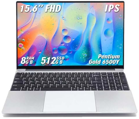 IJKKJI Laptop Computers,15.6 IPS 1080P Screen,6500Y Processor 3.4Ghz(Beat n5095) 8GB RAM 512GB SSD, Laptops with Fingerprint Recognition Backlit Keyboard,WiFi, USB C(Data), Webcam, HDMI