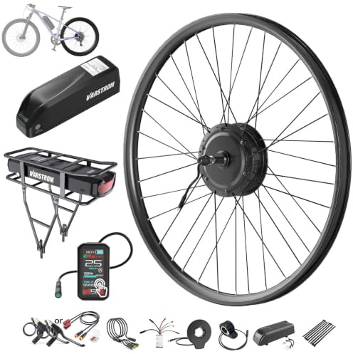 Varstrom 36V 250W Kit Conversion Velo Electrique Moyeu Arrière 26 27,5 29 | 28 Kit Vélo Electrique Roue Arrière Avec Ecran Batterie Option, Moteur pour VTT Roue Libre Frein Disque Entraxe 136-142mm