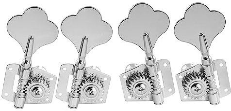 Musiclily Pro 2x2 Open Gear Mechaniken-Set für 4-Saiter E-Bass Precision Jazz Bass, Chrom