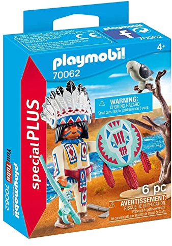 PLAYMOBIL Special Plus Especial Indio Americano, Color carbón (70062)
