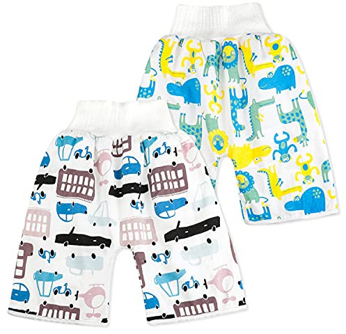 Baby Windelrock Windelhosen für kinder für das Töpfchentraining, Hohe Taille, 2 Stück, 1-4 Jahre (0-4T), M