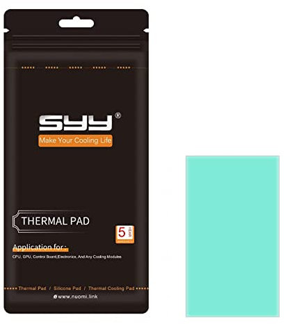 SYY Pad Thermique, 80x40x1mm, Résistant aux Hautes Températures et Non Conducteur, Thermal Pad en Silicone pour dissipateur Thermique/GPU/CPU/LED