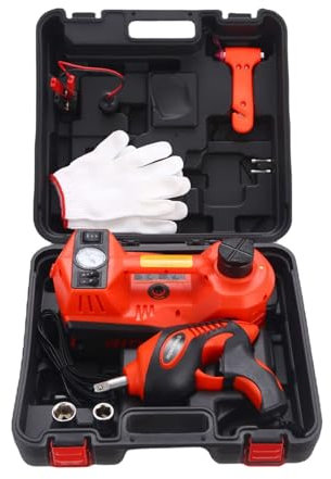 ROGTZ Hydraulic Car Jack Kit - Upgraded All in One 5 Ton Floor Jack Stand Trailer Truck Trolley Car Lift 5 in 1 Tire Change Emergency Tyre Repair Set with Air Pump and Impact Wrench