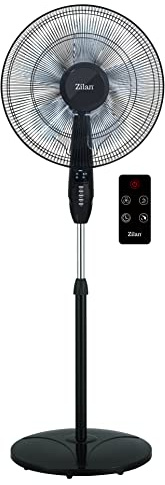 Zilan, Ventilatore a Piantana da 16'' con Schermo a LED, 3 Opzioni di Velocità, Timer 8 Ore, 3 Opzioni di Velocità, Oscillazione, 60 Watt