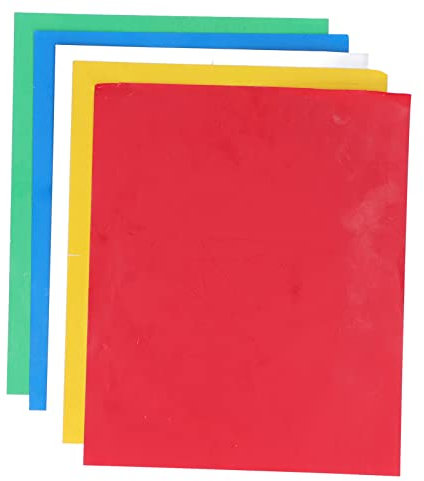 Wasserlösliches Kohlepapier, 5 Stück in 5 Farben, Pauspapier zum Übertragen von Mustern auf Stoff, Holz, Leder