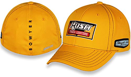 Checkered Flag Sports Clint Bowyer #14 Rush Truck Centers Racing Fitted Embroidered NASCAR Hat Yellow, Yellow