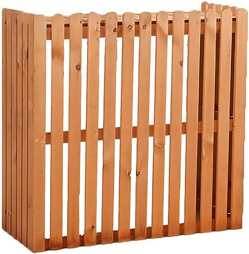 Wooden Air Conditioner Cover Outdoor Solid Wood Shelf, Lattice Wooden Air Conditioner Cover, Air Conditioner Outer Cover, Outdoor Plant Storage Room/Brown/85X35X80Cm ( Color : Orange , Size : 85X35X80