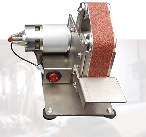 Mini Ponceuse à Bande DIY, Adaptateur de meuleuse d'angle électrique, régulation de Vitesse à 7 Vitesses, 4000-9000 TR/Min, roulement de meuleuse à Assemblage Facile, Outil de Polissage Professionnel