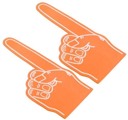 PATIKIL Riesiger Schaumstofffinger Zoll, Stück Eva Nummer DIY Blanko Schaumstoffhand Cheerleading Lebendige Farbe für Feier Pom Poms Sportveranstaltungen Spirit Spiele Party, Grün