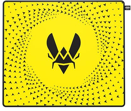 CHERRY XTRFY GP5, Gaming-Mauspad aus Stoff in L (460 x 400 x 4 mm), Glattes Speed-Pad für Präzision, Vernähte Kanten, rutschfest, Waschbar, Vitality Yellow