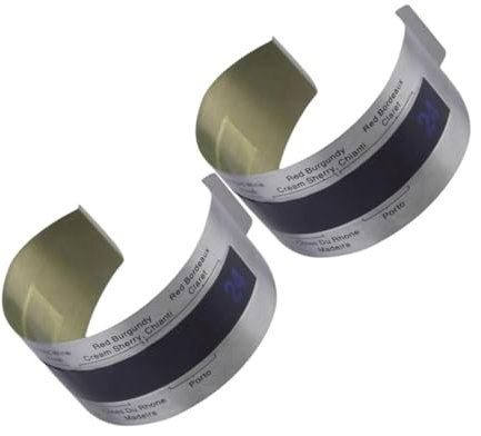 OFFSCH Tabla De Temperaturas Del Vino De Acero Inoxidable Termómetro Para Líquidos Pantalla Digital Medidor De Temperatura Para Cerveza y Botellas Para Cata De Vinos