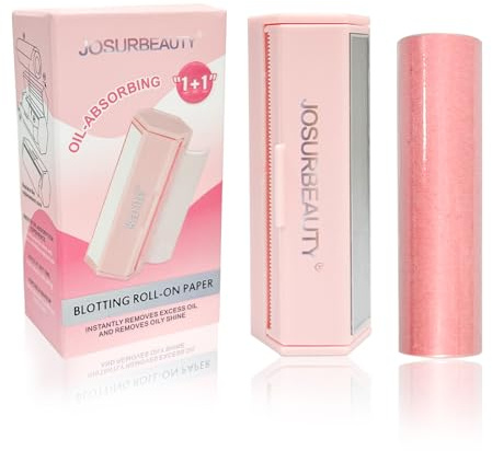 JOSURBEAUTY Oil Blotting Sheets For Face,Travel-Size Oil Blotting Sheets - Pocket-Friendly & Practical,Slotted Roll-On Oil Absorbing Paper,Ultra-Thin & Breathable,Lightweight Design 5M+5Mreplacement