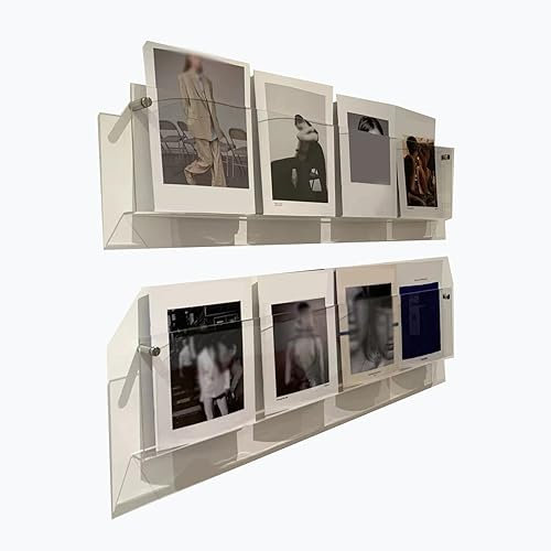 Zeitschriftenständer aus transparentem Acryl, 2 Etagen, zur Wandmontage, für Büro und Badezimmer, moderner Zeitungsständer und Aktenordner, hohe Kapazität, 50 cm