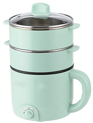 MQPALZKD 220V Mini Multifunction Electric Cooking Machine Household Hot Pot Multi Electric Rice Cooker Non-stick Pan(Green double)
