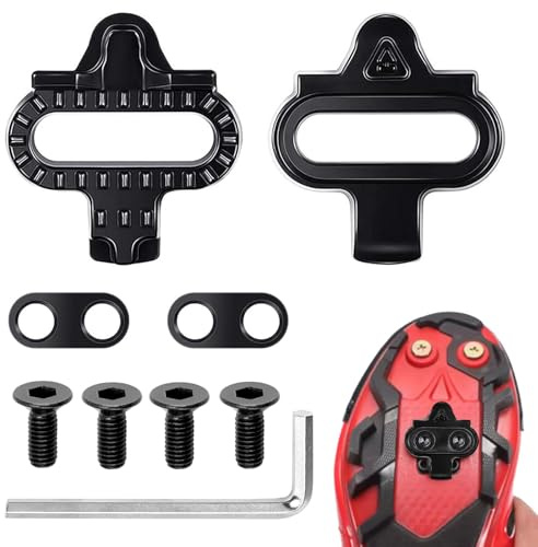 Hshenjhu 2 Stück SPD Cleats, Langlebig rutschfest Kompatibel mit Shimano SPD, Bike Fahrrad Schuhplattenset, Cleat Set, Road Cleats Fahrradzubehör Set, Hochleistungs-Pedalklampen für Rennräder