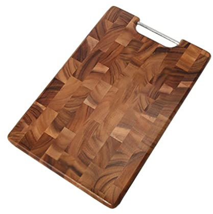 GLJTUO Tabla De Cortar De Madera, Tabla De Cortar Profesional, Tabla De Cortar Grande para Carne, Pescado, Verduras, Tabla De Quesos, Color Madera, Grande,Large a