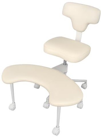 Wizoowip KNIEDUHL ERGONOMICER MEDITATIONSSTUHL SCHREIBTISCHSTUHL MECHT Beige