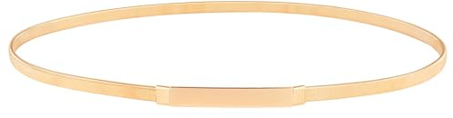 Alaoo Cintura Gioiello Donna, Cintura a Catena in Metallo da Donna, Cintura a Catena Alla Moda, Adatto per Abbinamenti con Tailleur, Gonne di Jeans, Abiti, Abiti da Sera(73cm-Oro)