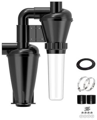 Aspirateur à double filtration - Dépoussiéreur cyclonique for le travail du bois et le bricolage avec filtre turbocompressé de 50 mm/2'' for aspirateur d'atelier avec bride de collecte(A)
