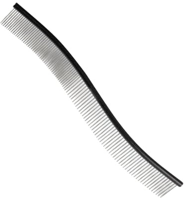 Hundskötselkam, hundkammar för skötselmatta, ergonomisk böjd hundkam | för husdjur, metalltandkam för