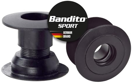 Bandito Tischkicker Zubehör Kugellager für 16 mm Stange - ohne Schrauben am Tischkicker, Gewindekonstruktion, Ersatzteil, Wandstärke 37 – 43 mm, schwarz, Set 2 St. oder 16 St. (2 Stück)