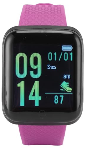 POENVFPO Reloj Rastreador de Actividad Física, Monitor de Sueño, Contador de Calorías IP65, Rastreador de Actividad Inteligente a Prueba de Agua con Notificaciones SNS de Texto para (Purple)