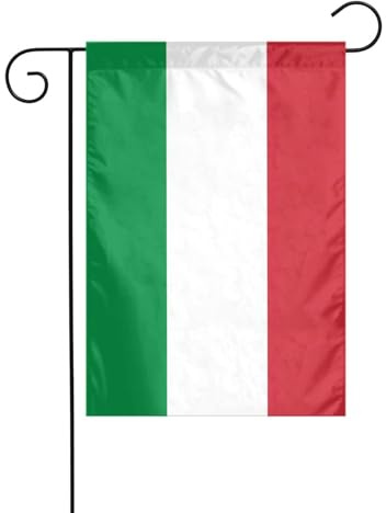 Banderas de jardín con estampado de bandera italiana para decoración exterior, bandera de patio pequeña de temporada, invierno, Navidad, vacaciones, decoración al aire libre
