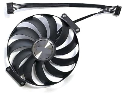 SHANGYG 6PIN CF1010U12S 95MM DC 12V 0.45A RX6600 XT GPU fan for ASUS for Radeon RX 6600 graphics card cooling Laptop parts(Silver)