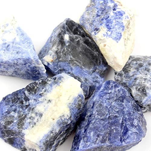 Panotophia Aqua Lapis Sodalith Rohsteine Wassersteine 1000 gr. 1 kg Premium Wassersteine | 100% Natur Wassersteine zur Wasseraufbereitung | Glückssteine | Mineralien | Dekosteine I