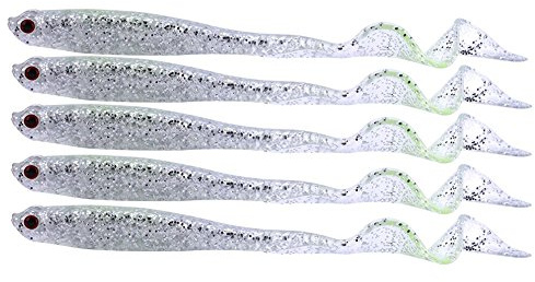 Alomejor Weiche Angelköder, 13 cm, 5 Stück, silber, Modern