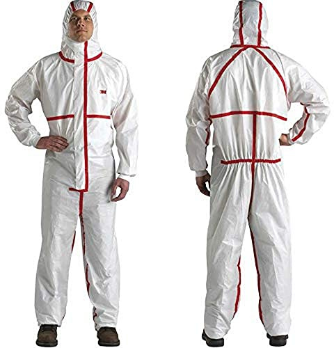 3M 00051131498136 Protective Coverall, White, Large (Pack of 25)
