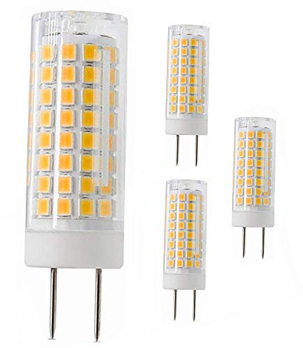 G8 Led Bulb, All New 75W Halogen Bulb Replacement, Dimmable 7W T4 G8 Led Lamps, G8 Bi-pin Base Bulb, AC120V 720lm, Under Cabinet Counter Light, Kitchen Lighting and Puck Lights, 3000K Warm White 4pack