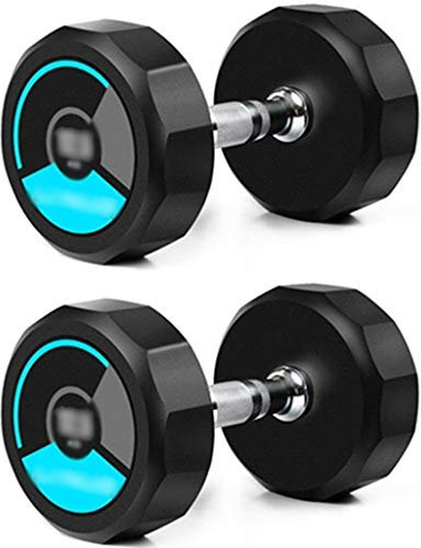 ZYCSKTL Sports Hanteln zum Kurzhantel,Zwölfseitiges Design des Hauses Professionelle Hanteln für Fitnessgeräte Hanteln, Hanteln für Männer und Frauen im Fitnessstudio (Color : Blue-27.5KG*2)