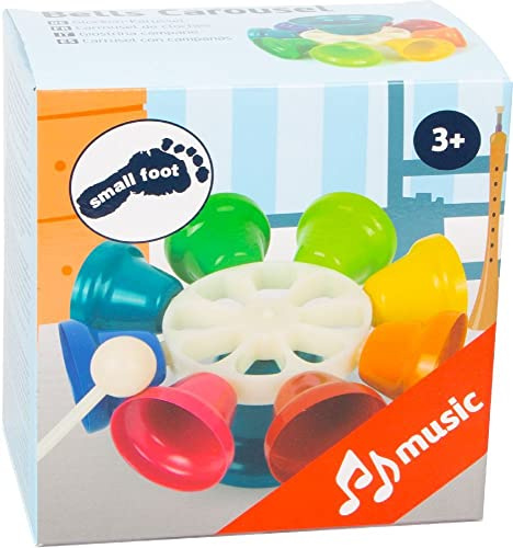 small foot Glocken-Karussel, farbig mit Ständer, 8 Stück mit Schlägel und 8 Liedern, ab 3 Jahren, 11694