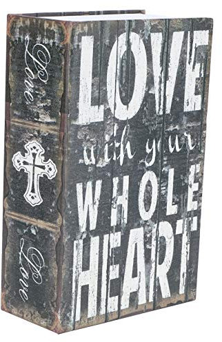 Cassaforte a libro con serratura a combinazione,cassaforte portatile multiuso in metallo con scomparto segreto nascosto,scatola per la raccolta di denaro, documenti per gioielli,oggetti di valore