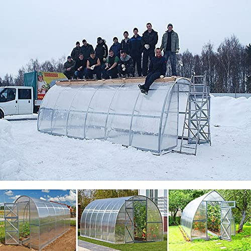 MadeluX Tunnel Gewächshaus 2,35x10,12m Polycarbonat 6mm Hause von SerraShop, erweiterbar Gewächshaus für den Garten, für den Gemüsegarten oder für Ihre Gärtnerei.
