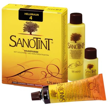 2 x Sanotint Haarfarbe Nr. 4, hellbraun, 2 x 125 ml