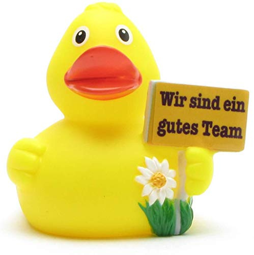 Duckshop Wir sind EIN gutes Team Badeente I Quietscheente I L: 8 cm