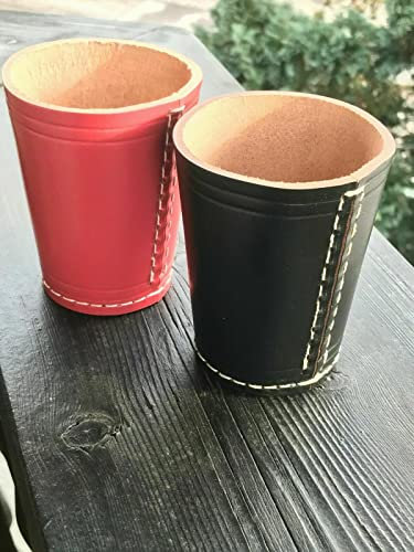 Leder Der ultimative Würfelbecher Color/Standard Größe 9cm in pink - rosa